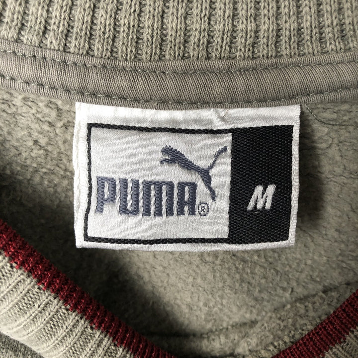 90'S Puma logo sweatshirt, men's size M, vintage unclear Charcoal Vintage Second Hand