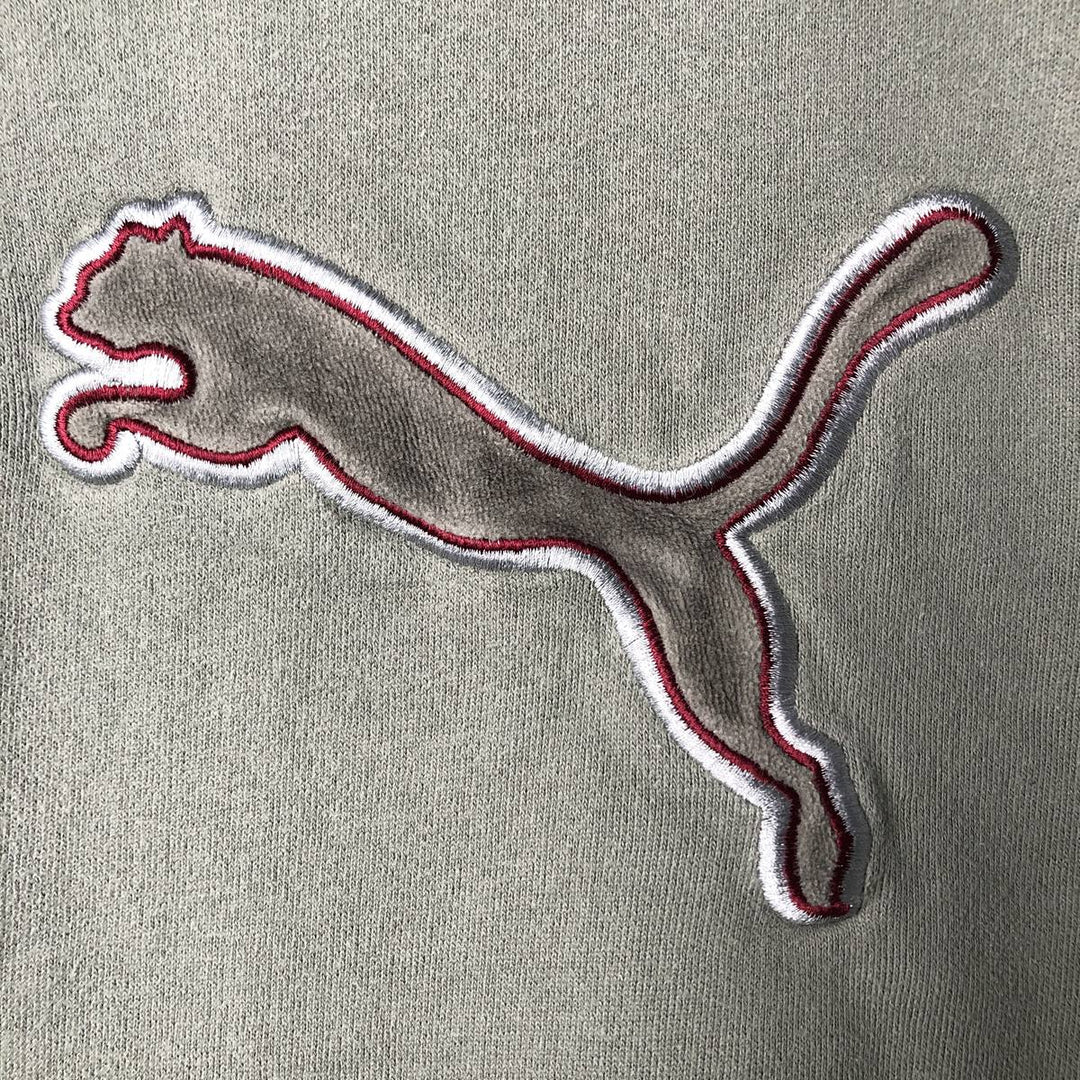 90'S Puma logo sweatshirt, men's size M, vintage unclear Charcoal Vintage Second Hand