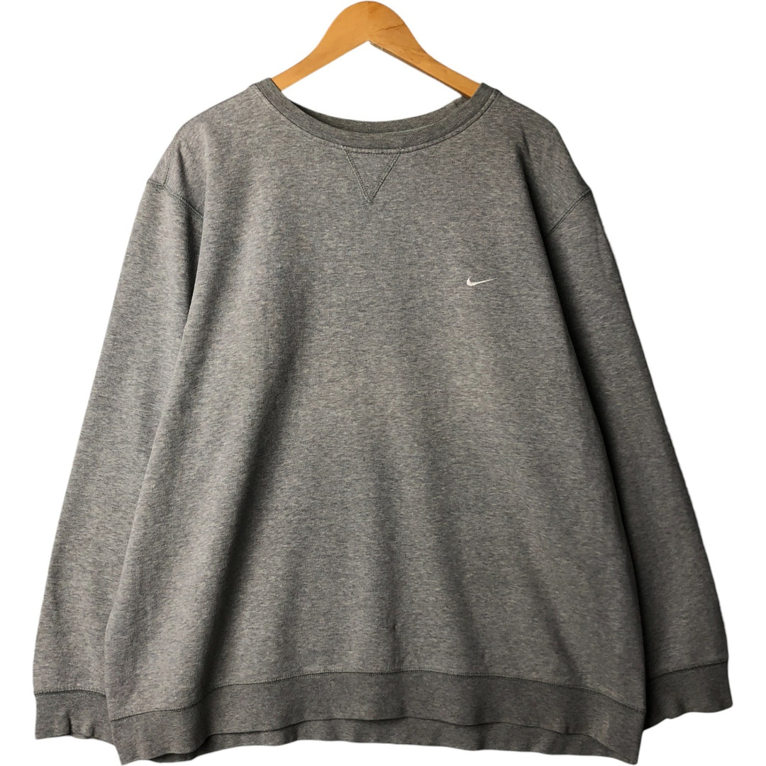 00'S Nike One Point Logo Sweatshirt Trainer Men's XL unclear gray type Vintage Second Hand