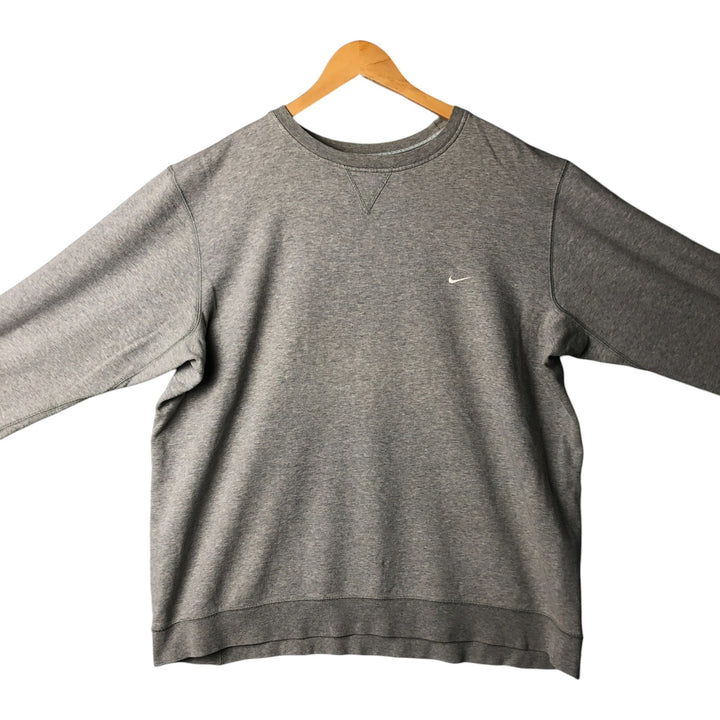 00'S Nike One Point Logo Sweatshirt Trainer Men's XL unclear gray type Vintage Second Hand