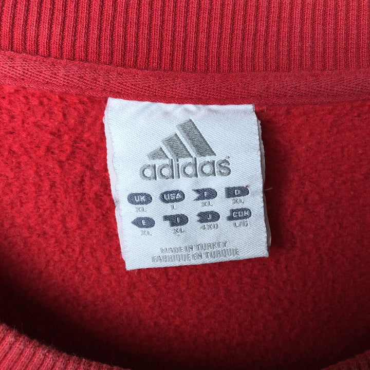 Adidas logo embroidered sweatshirt, size M, men's cotton red type Vintage Second Hand