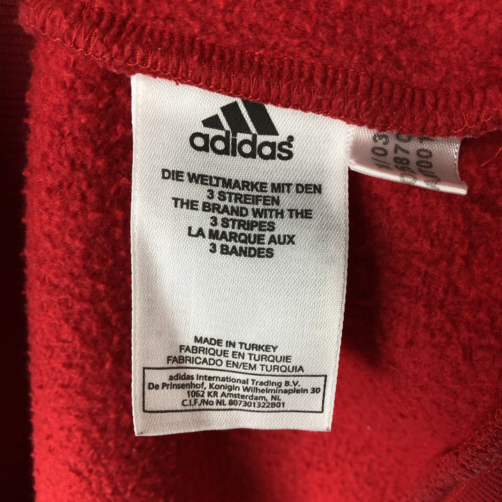 Adidas logo embroidered sweatshirt, size M, men's cotton red type Vintage Second Hand