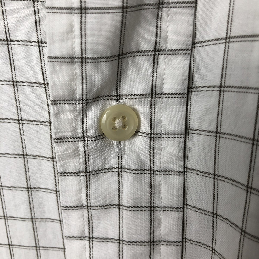 Ralph Lauren POLO by Ralph Lauren CURHAM wide-collar long-sleeved cotton check shirt, men's size XL cotton brown type Vintage Second Hand