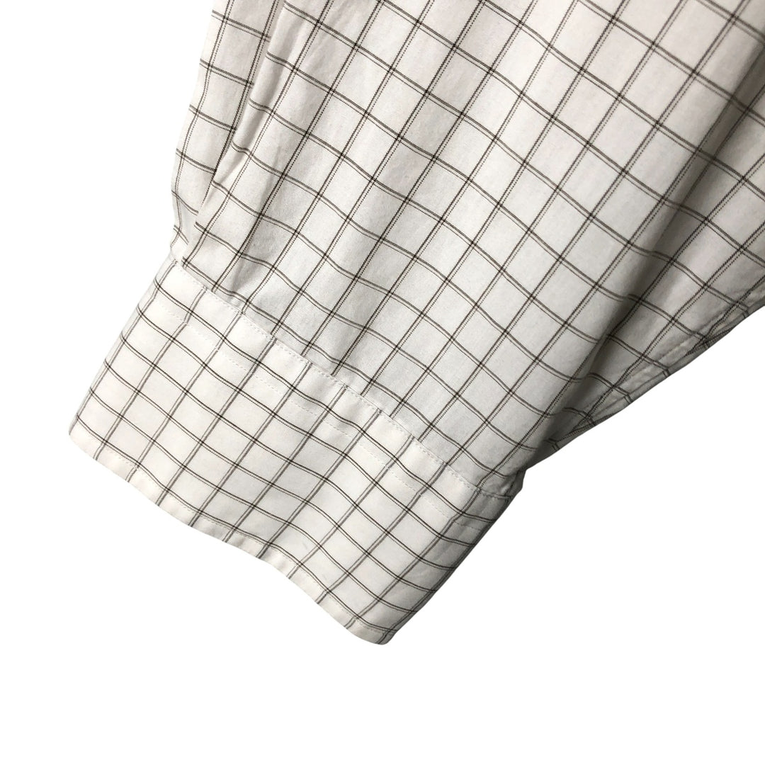 Ralph Lauren POLO by Ralph Lauren CURHAM wide-collar long-sleeved cotton check shirt, men's size XL cotton brown type Vintage Second Hand
