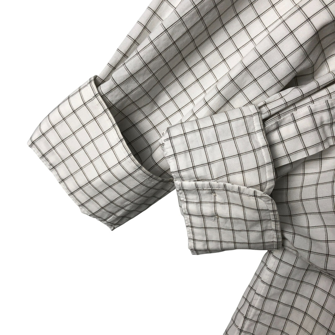 Ralph Lauren POLO by Ralph Lauren CURHAM wide-collar long-sleeved cotton check shirt, men's size XL cotton brown type Vintage Second Hand