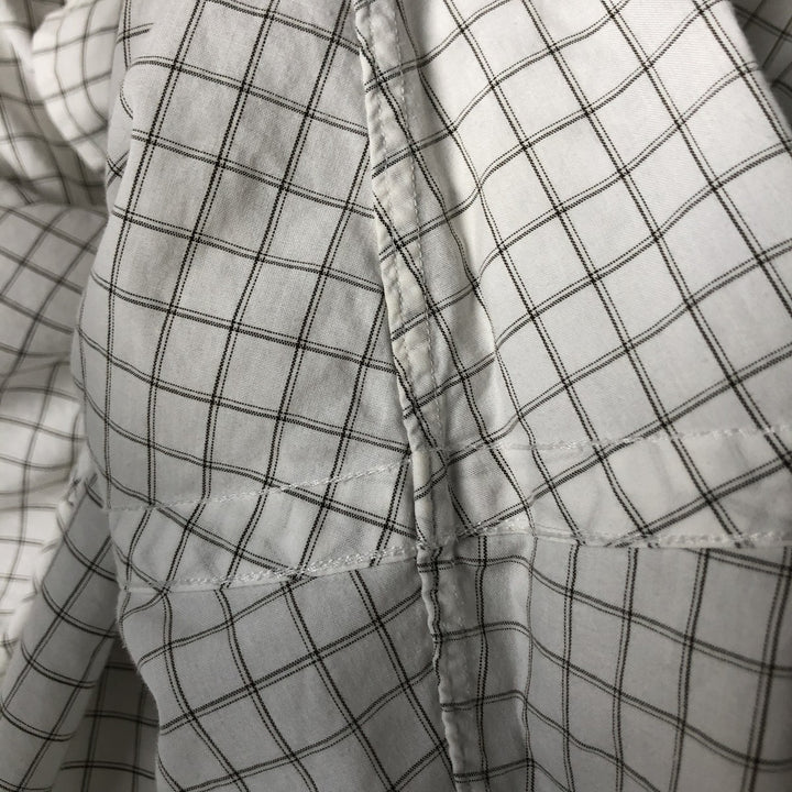 Ralph Lauren POLO by Ralph Lauren CURHAM wide-collar long-sleeved cotton check shirt, men's size XL cotton brown type Vintage Second Hand