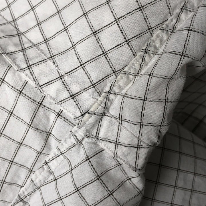 Ralph Lauren POLO by Ralph Lauren CURHAM wide-collar long-sleeved cotton check shirt, men's size XL cotton brown type Vintage Second Hand