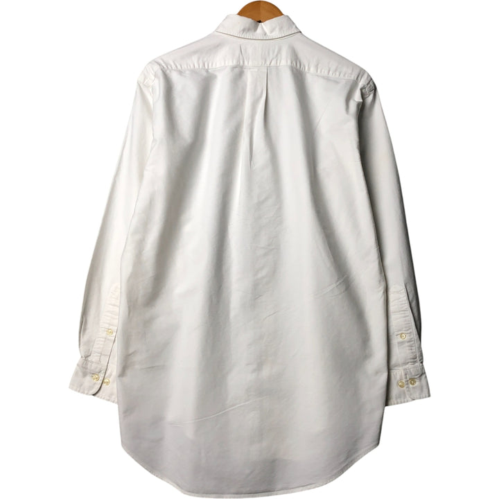 Ralph Lauren YARMOUTH long sleeve button down shirt, men's size M cotton white type Vintage Second Hand