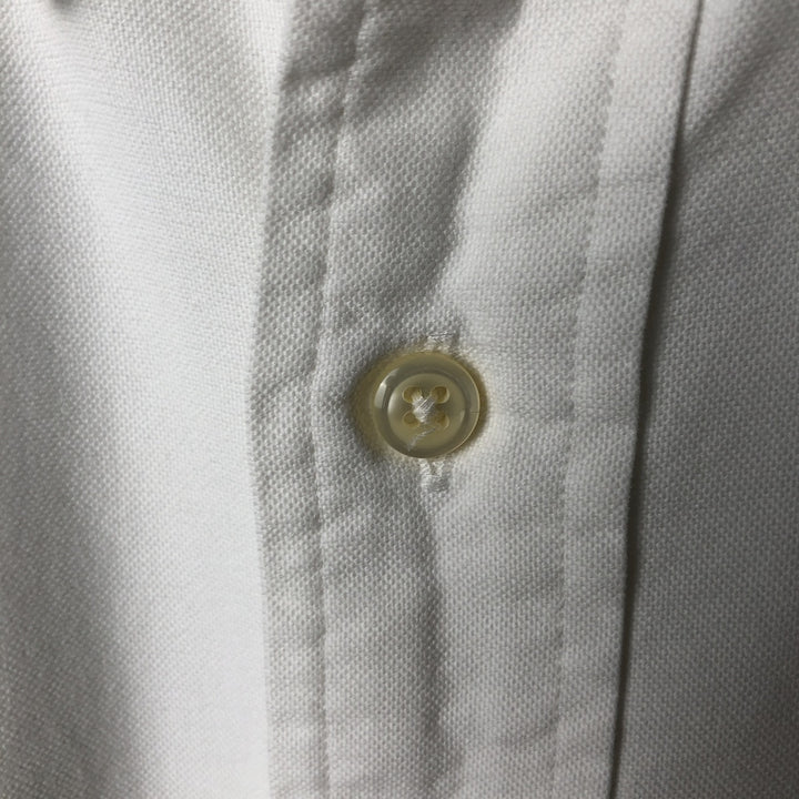 Ralph Lauren YARMOUTH long sleeve button down shirt, men's size M cotton white type Vintage Second Hand