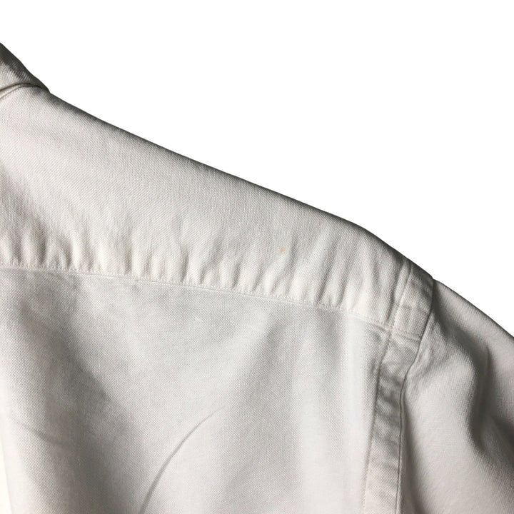 Ralph Lauren YARMOUTH long sleeve button down shirt, men's size M cotton white type Vintage Second Hand