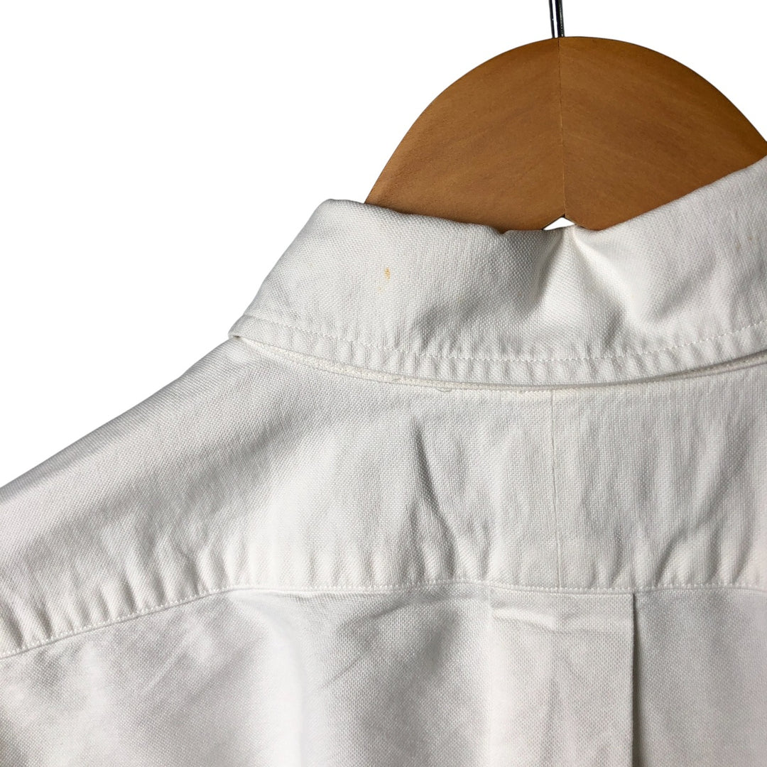 Ralph Lauren YARMOUTH long sleeve button down shirt, men's size M cotton white type Vintage Second Hand