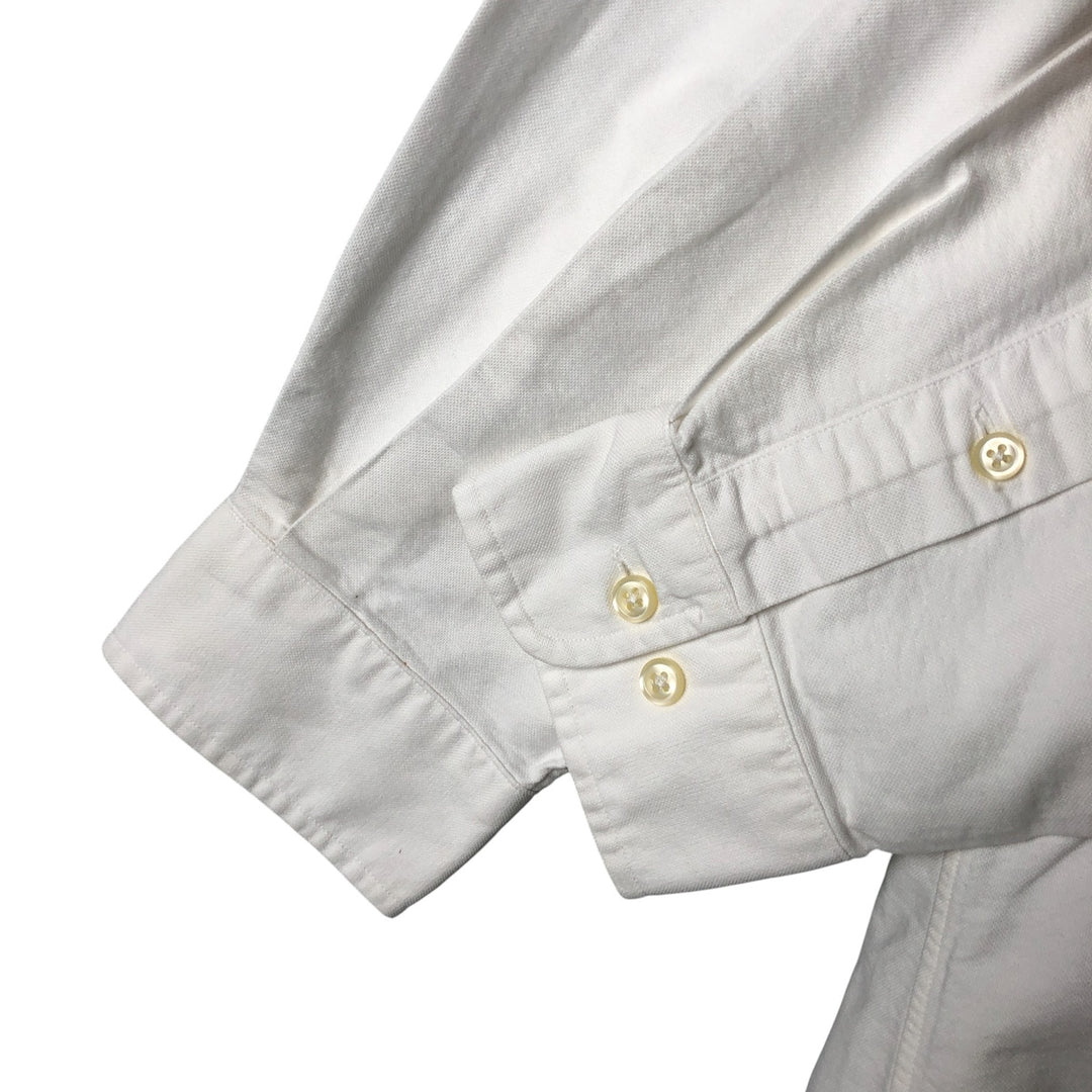 Ralph Lauren YARMOUTH long sleeve button down shirt, men's size M cotton white type Vintage Second Hand