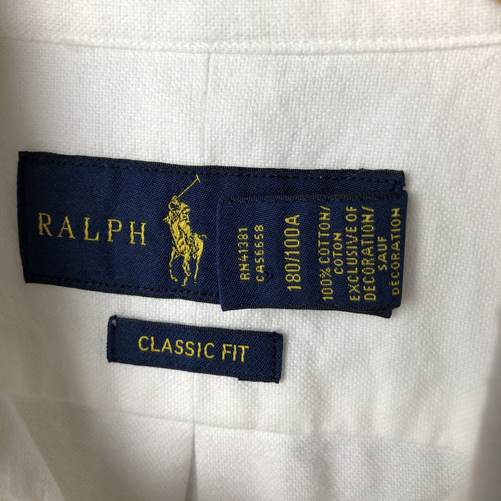 Ralph Lauren Classic Fit Long Sleeve Button Down Shirt, Men's Size L cotton white type Vintage Second Hand