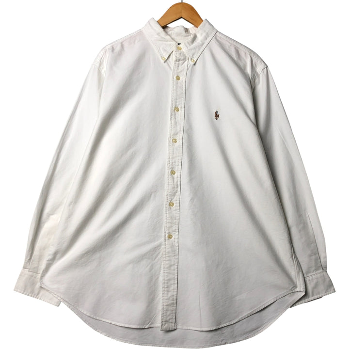 Ralph Lauren Classic Fit Long Sleeve Button Down Shirt Men's XL cotton white type Vintage Second Hand