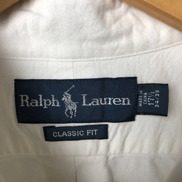 Ralph Lauren Classic Fit Long Sleeve Button Down Shirt Men's XL cotton white type Vintage Second Hand