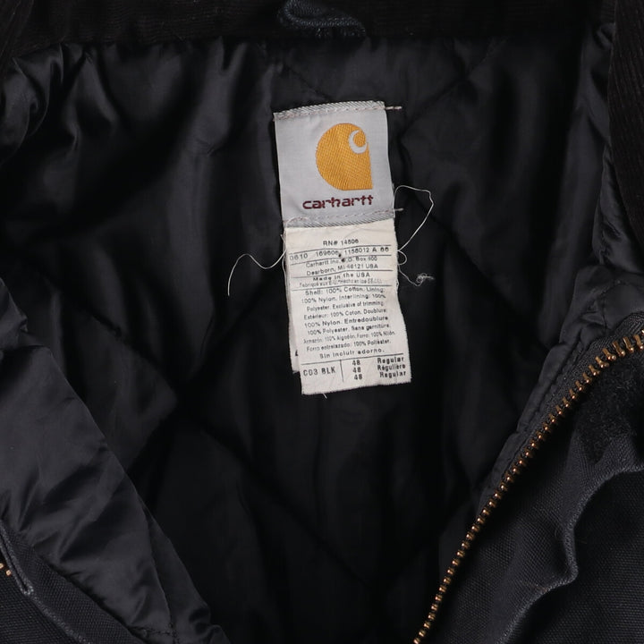 Carhartt Traditional Padded Duck Work Jacket, Made in USA, Men's XXL cotton black type Vintage Second Hand