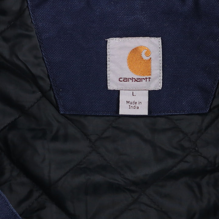 Carhartt Active Jacket, Padded Duck Full-Zip Hoodie, Men's Size L cotton navy blue type Vintage Second Hand