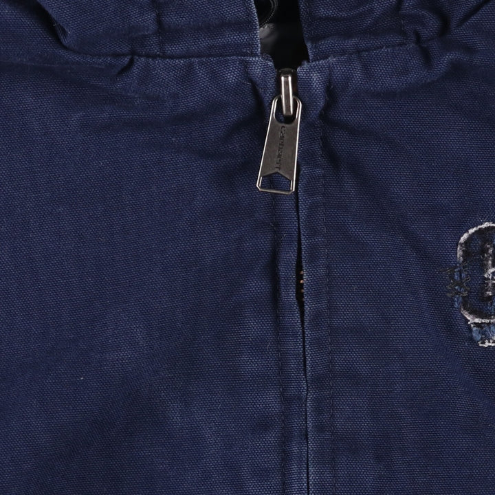 Carhartt Active Jacket, Padded Duck Full-Zip Hoodie, Men's Size L cotton navy blue type Vintage Second Hand