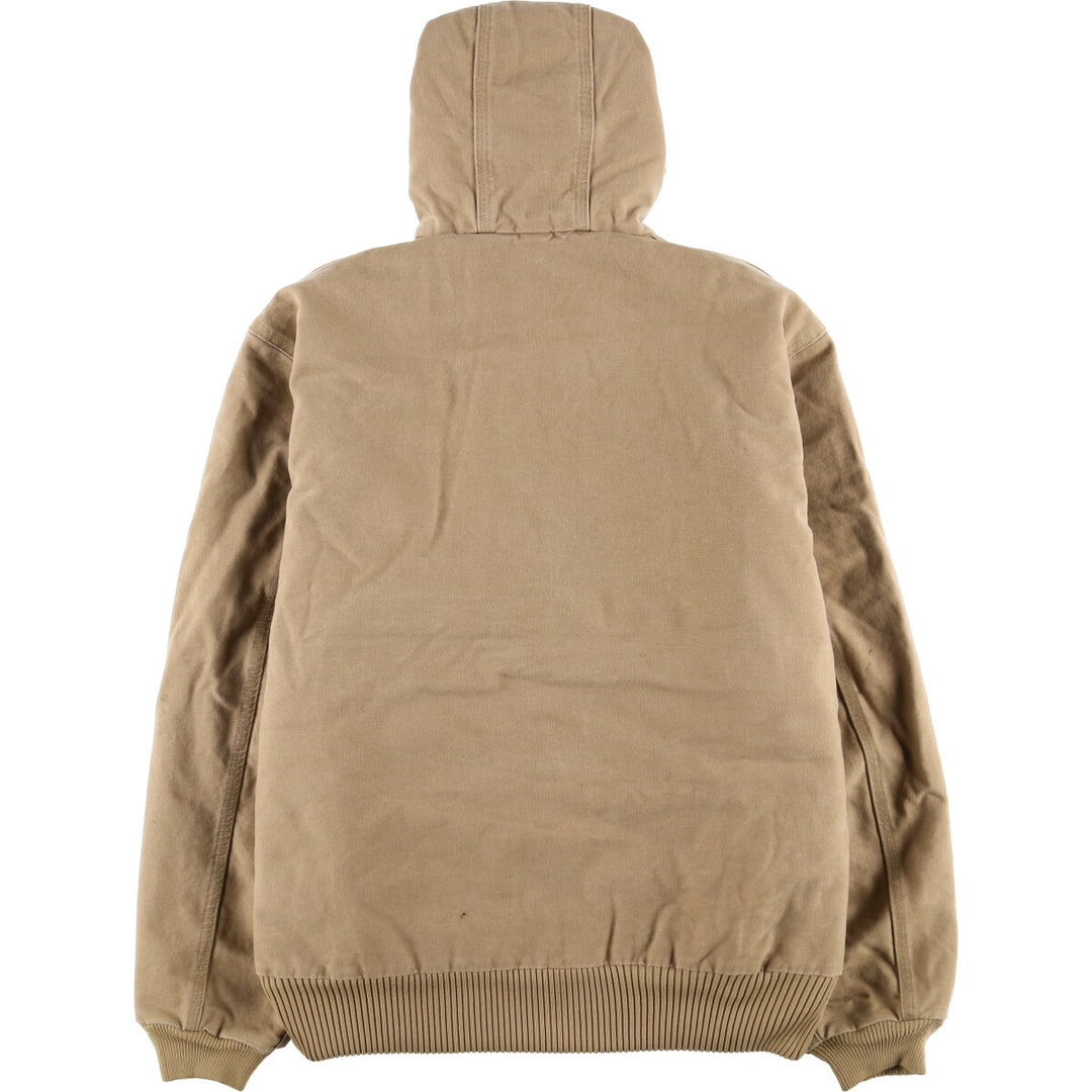 00'S Carhartt Active Jacket, Padded Duck Full Zip Hoodie, Men's Size L cotton Beige type Vintage Second Hand