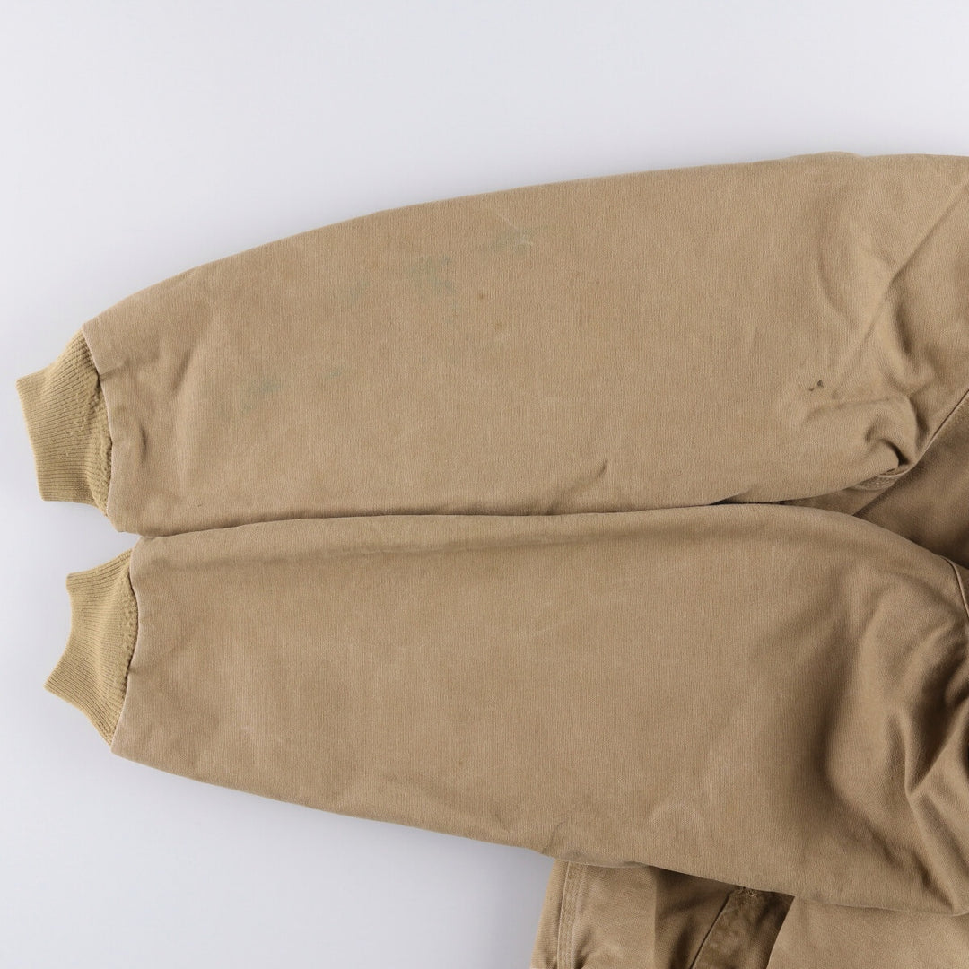 00'S Carhartt Active Jacket, Padded Duck Full Zip Hoodie, Men's Size L cotton Beige type Vintage Second Hand