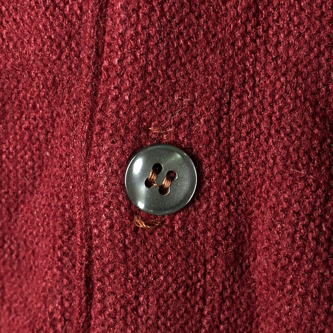 Vintage 70'S acrylic knit cardigan, men's size M acrylic wine-red Vintage Second Hand