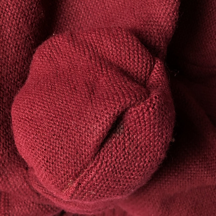 Vintage 70'S acrylic knit cardigan, men's size M acrylic wine-red Vintage Second Hand
