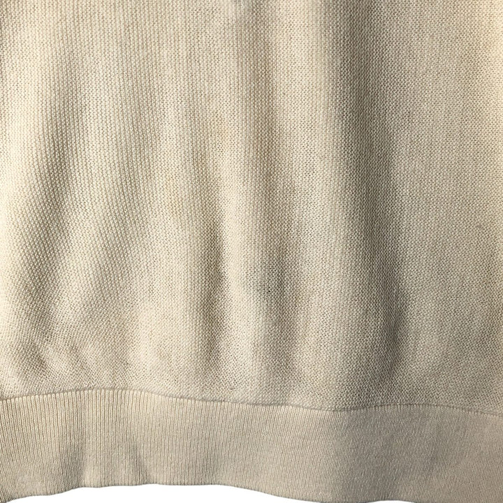 Vintage 1980s-1990'S IZOD acrylic knit cardigan, made in the USA, size S, men's acrylic ivory Vintage Second Hand