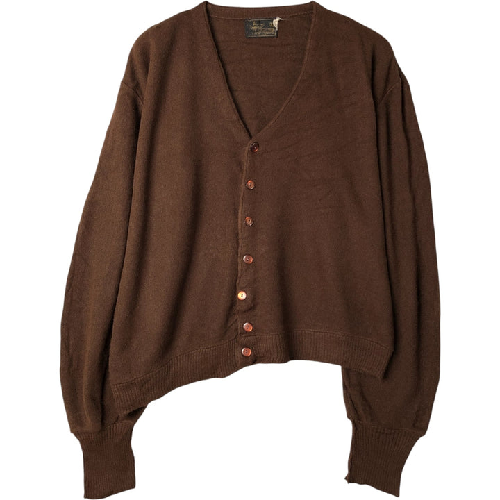 Vintage 70s-80'S JCPenney acrylic knit cardigan, men's size XL acrylic brown type Vintage Second Hand