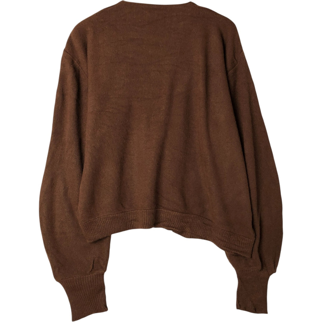 Vintage 70s-80'S JCPenney acrylic knit cardigan, men's size XL acrylic brown type Vintage Second Hand