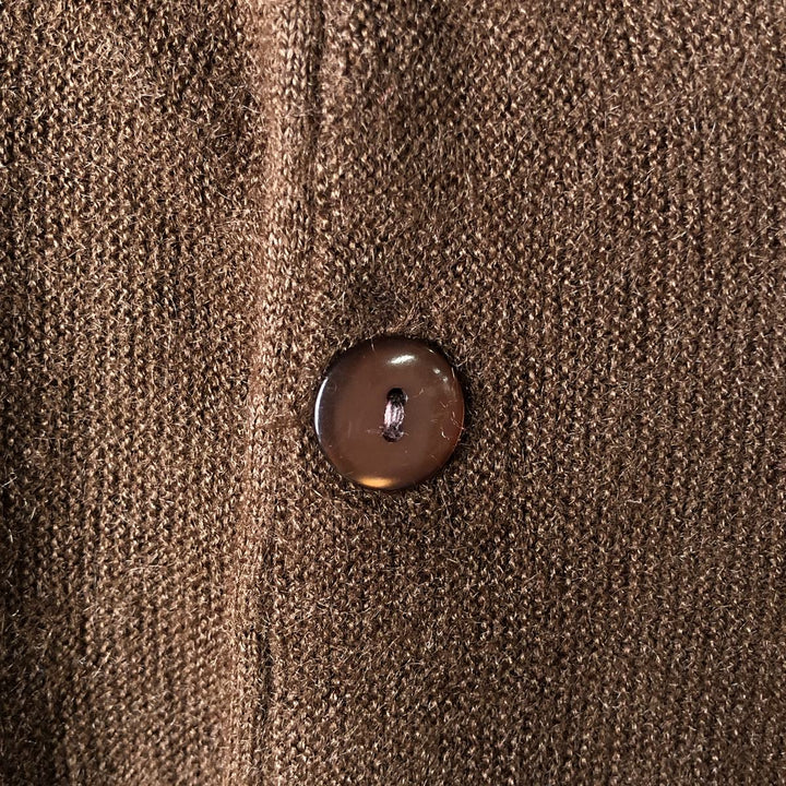 Vintage 70s-80'S JCPenney acrylic knit cardigan, men's size XL acrylic brown type Vintage Second Hand