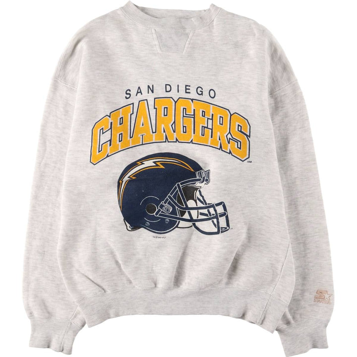 Vintage '90'S Starter NFL Los Angeles Chargers logo sweatshirt, size M, men's cotton gray type Vintage Second Hand