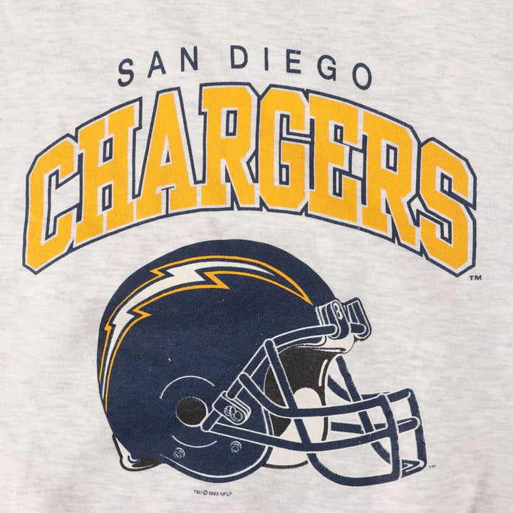 Vintage '90'S Starter NFL Los Angeles Chargers logo sweatshirt, size M, men's cotton gray type Vintage Second Hand