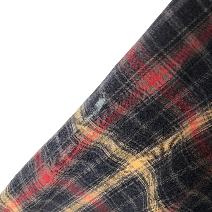 Carhartt Long Sleeve Flannel Check Shirt, Men's XL cotton navy blue type Vintage Second Hand