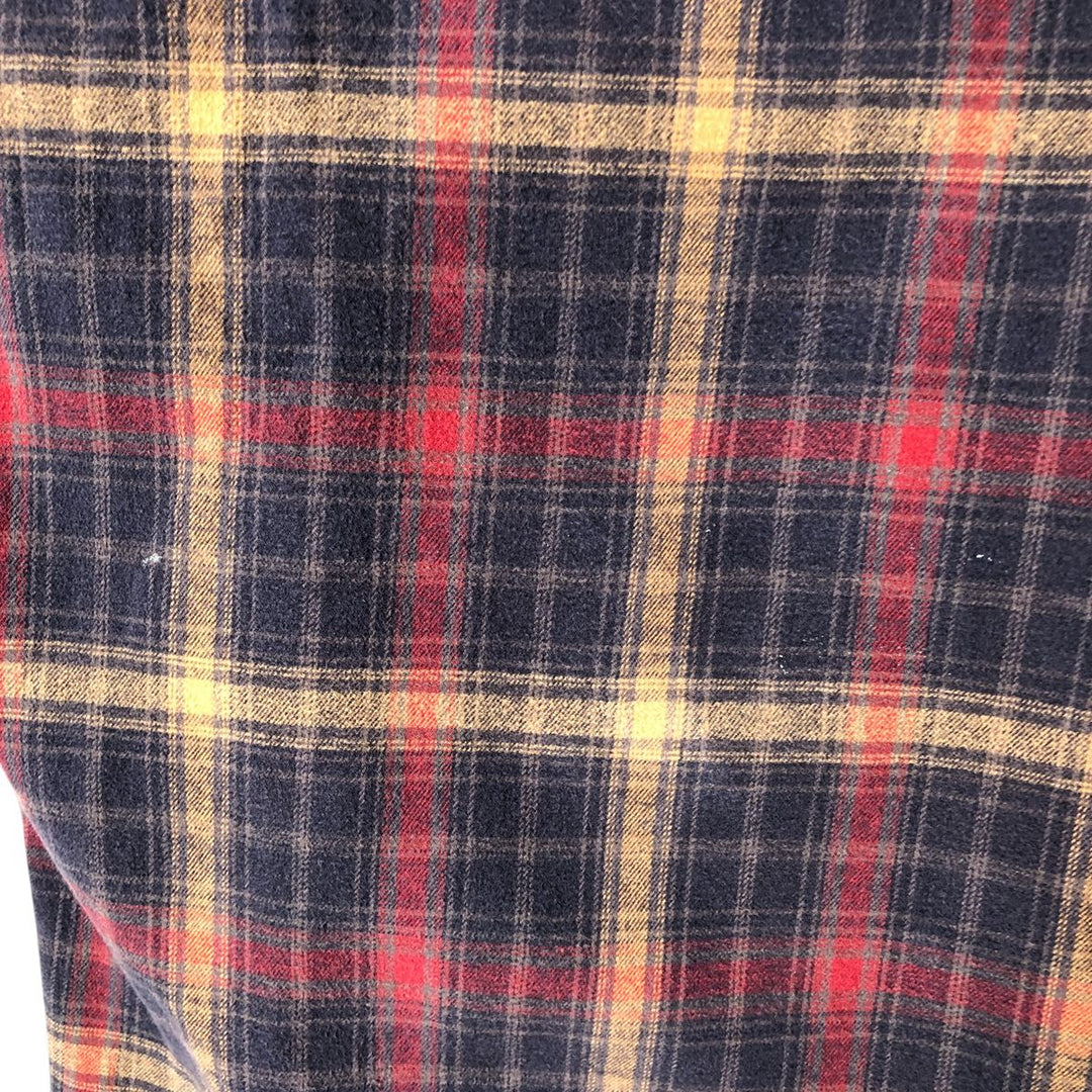 Carhartt Long Sleeve Flannel Check Shirt, Men's XL cotton navy blue type Vintage Second Hand