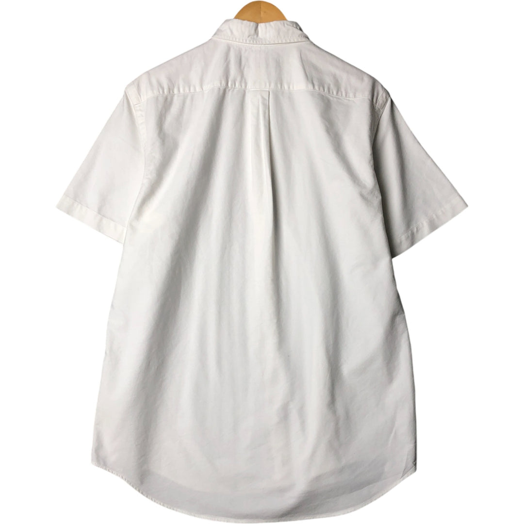 Ralph Lauren short sleeve button down shirt, men's size L cotton white type Vintage Second Hand