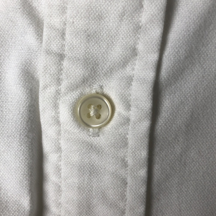 Ralph Lauren short sleeve button down shirt, men's size L cotton white type Vintage Second Hand