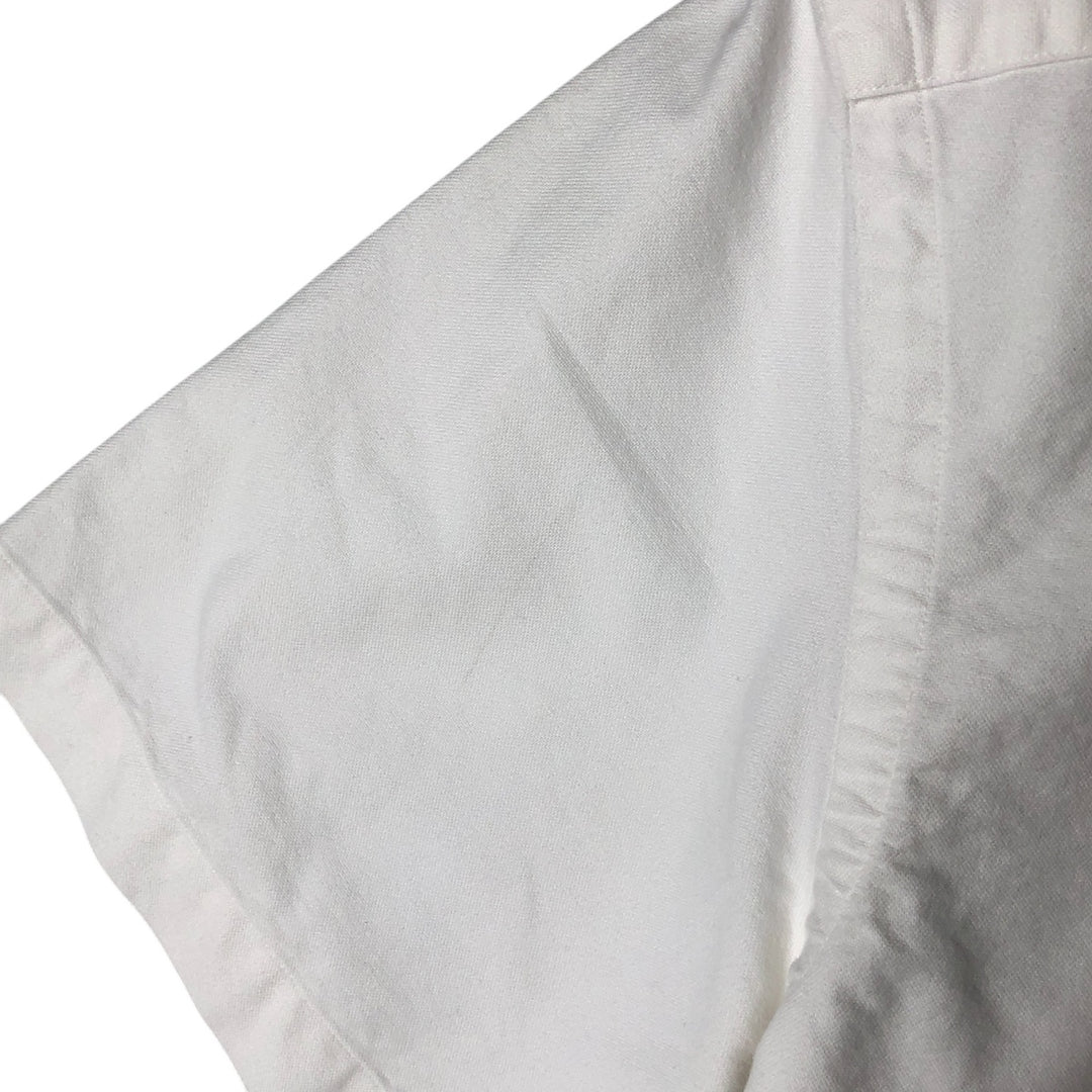 Ralph Lauren short sleeve button down shirt, men's size L cotton white type Vintage Second Hand