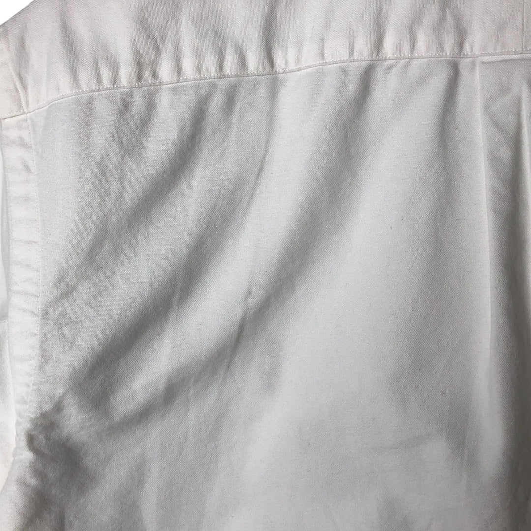 Ralph Lauren short sleeve button down shirt, men's size L cotton white type Vintage Second Hand