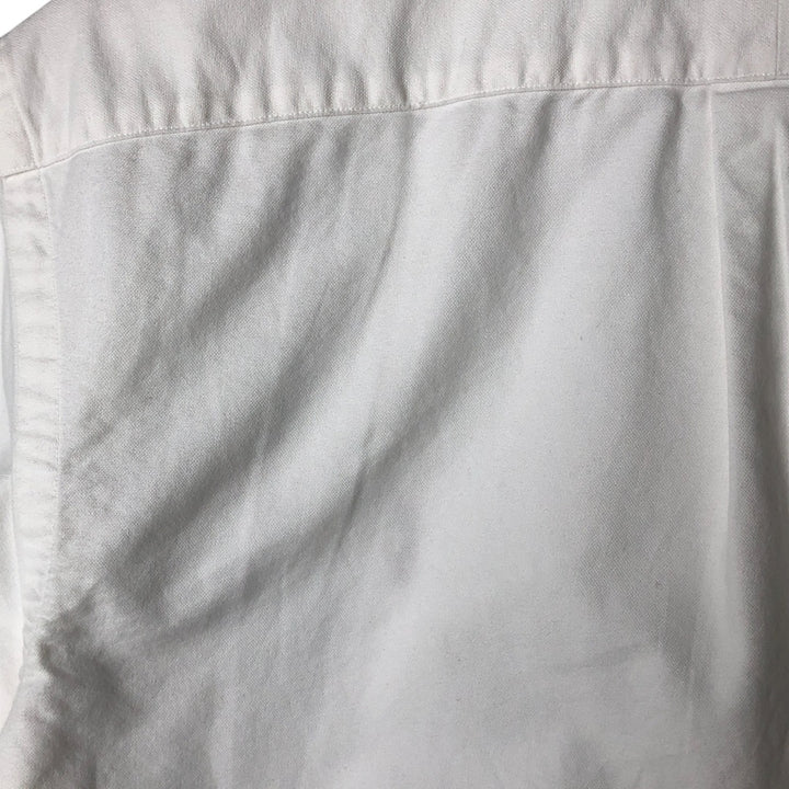 Ralph Lauren short sleeve button down shirt, men's size L cotton white type Vintage Second Hand