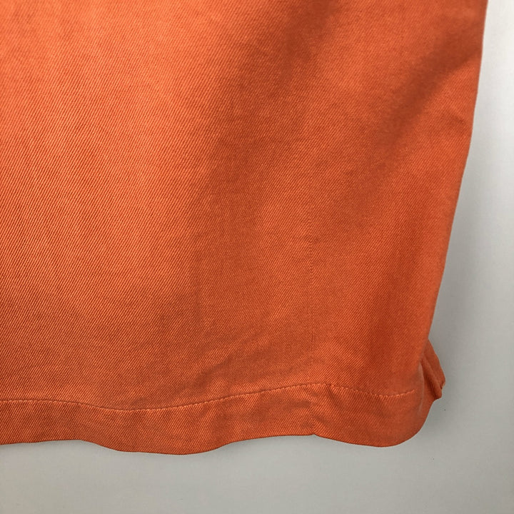 PUSSER'S WEST INDIES Open Collar Short Sleeve Two-Tone Box Shirt, Men's Size L silk orange type Vintage Second Hand