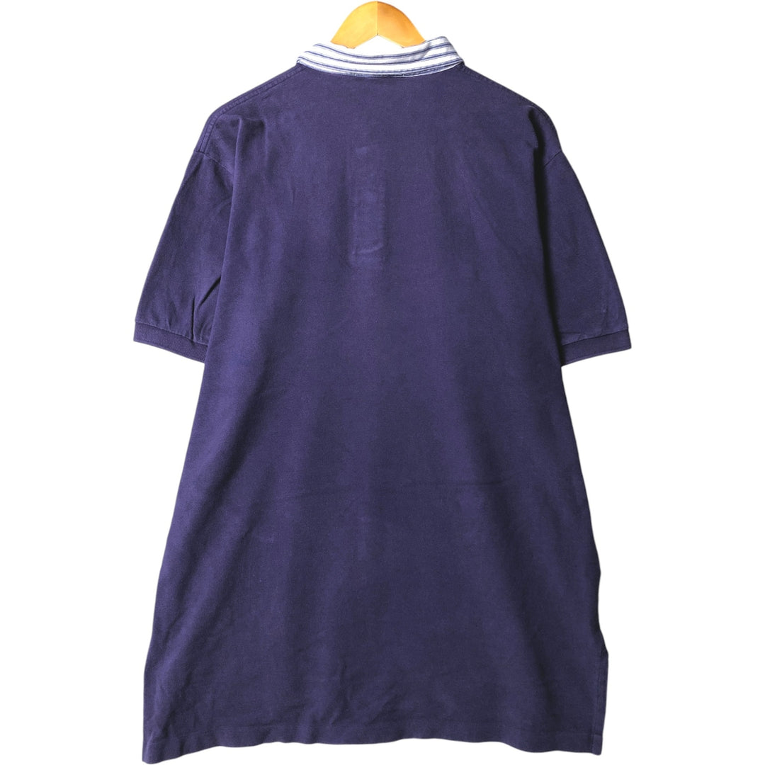 Ralph Lauren POLO by Ralph Lauren short sleeve polo shirt, men's XL size cotton blue type Vintage Second Hand
