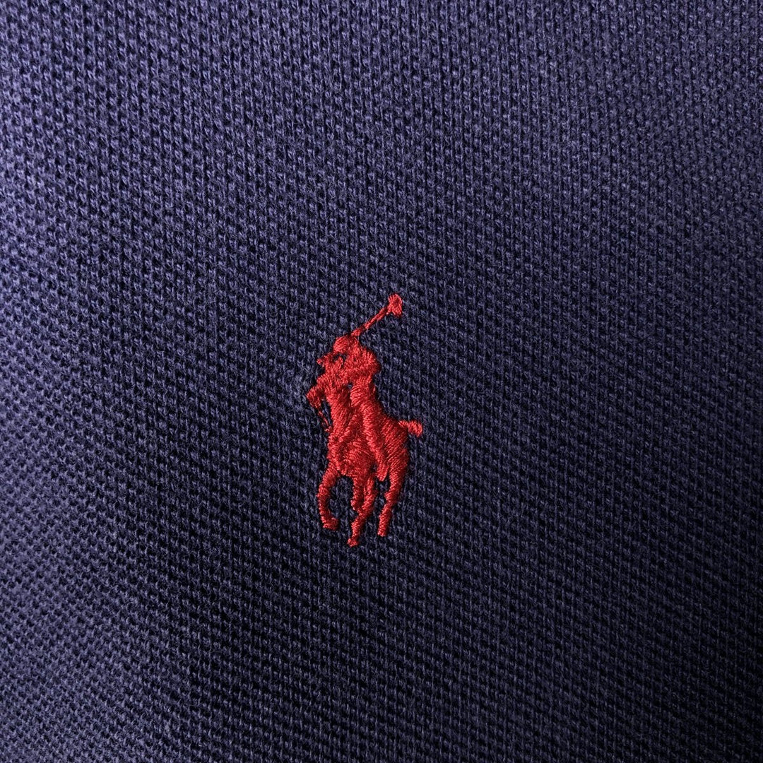 Ralph Lauren POLO by Ralph Lauren short sleeve polo shirt, men's XL size cotton blue type Vintage Second Hand