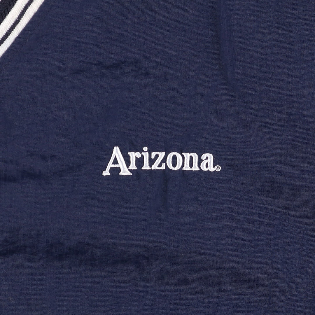 90s-00'S Champion V-neck nylon pullover, men's XL Polyurethane Coated Nylon navy blue type Vintage Second Hand