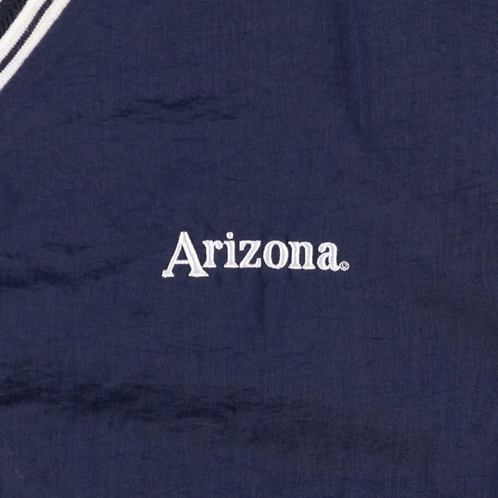 90s-00'S Champion V-neck nylon pullover, men's XL Polyurethane Coated Nylon navy blue type Vintage Second Hand