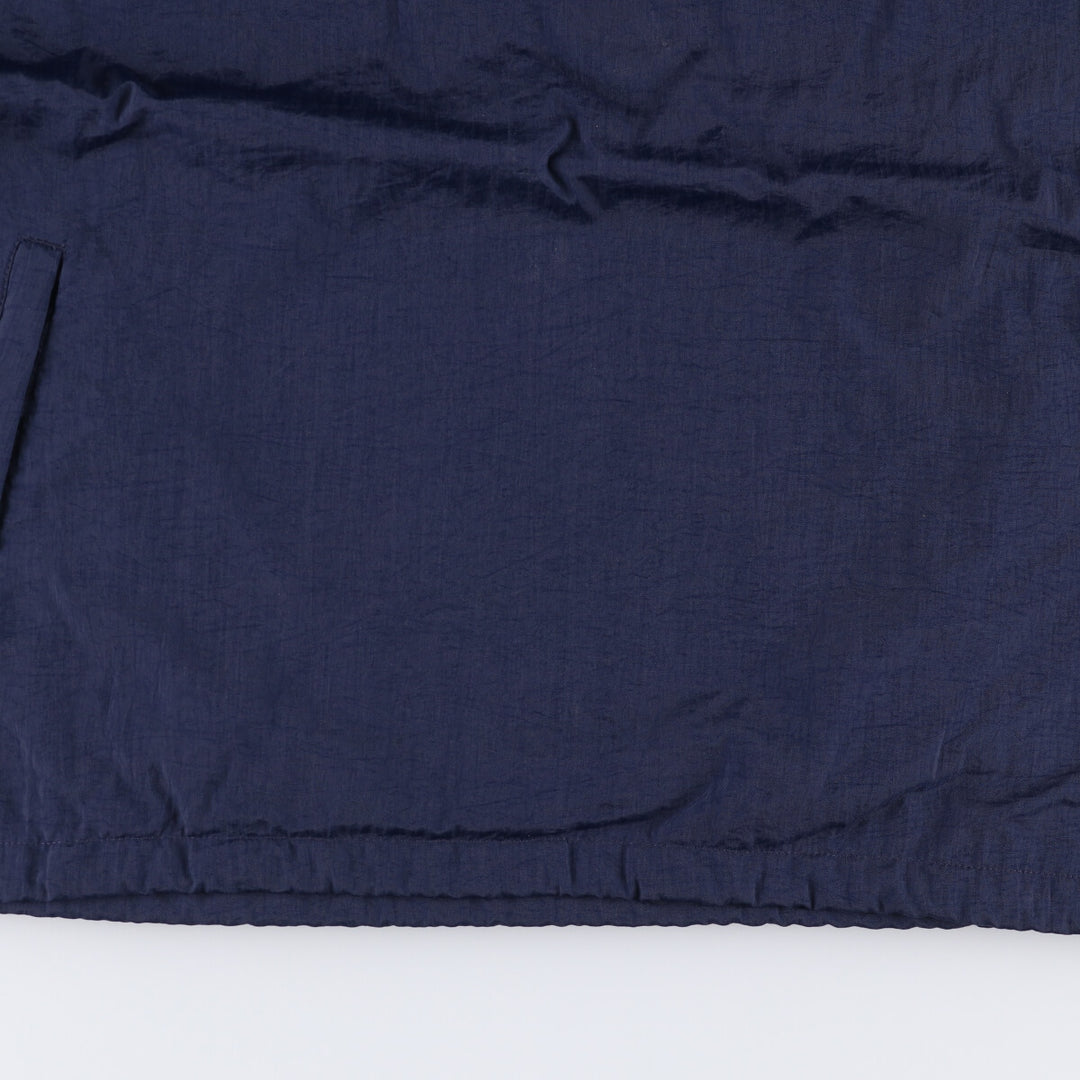 90s-00'S Champion V-neck nylon pullover, men's XL Polyurethane Coated Nylon navy blue type Vintage Second Hand