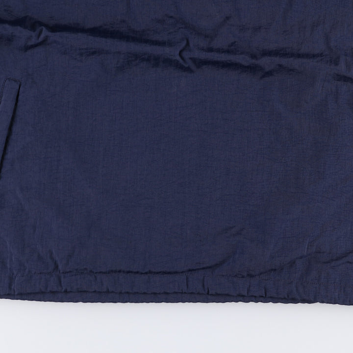 90s-00'S Champion V-neck nylon pullover, men's XL Polyurethane Coated Nylon navy blue type Vintage Second Hand