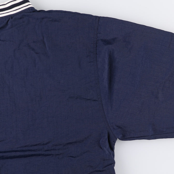 90s-00'S Champion V-neck nylon pullover, men's XL Polyurethane Coated Nylon navy blue type Vintage Second Hand