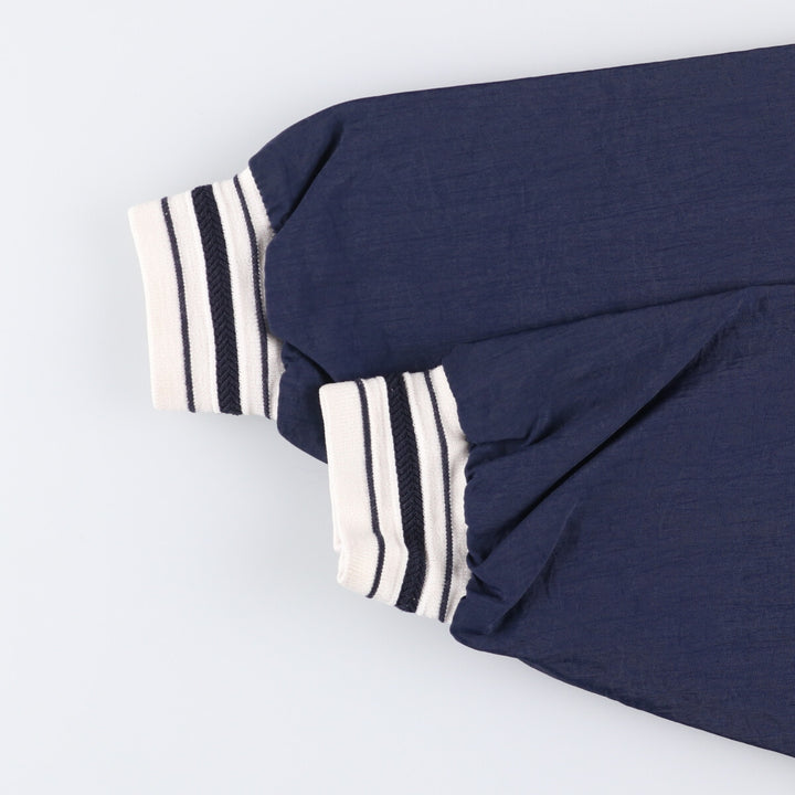 90s-00'S Champion V-neck nylon pullover, men's XL Polyurethane Coated Nylon navy blue type Vintage Second Hand