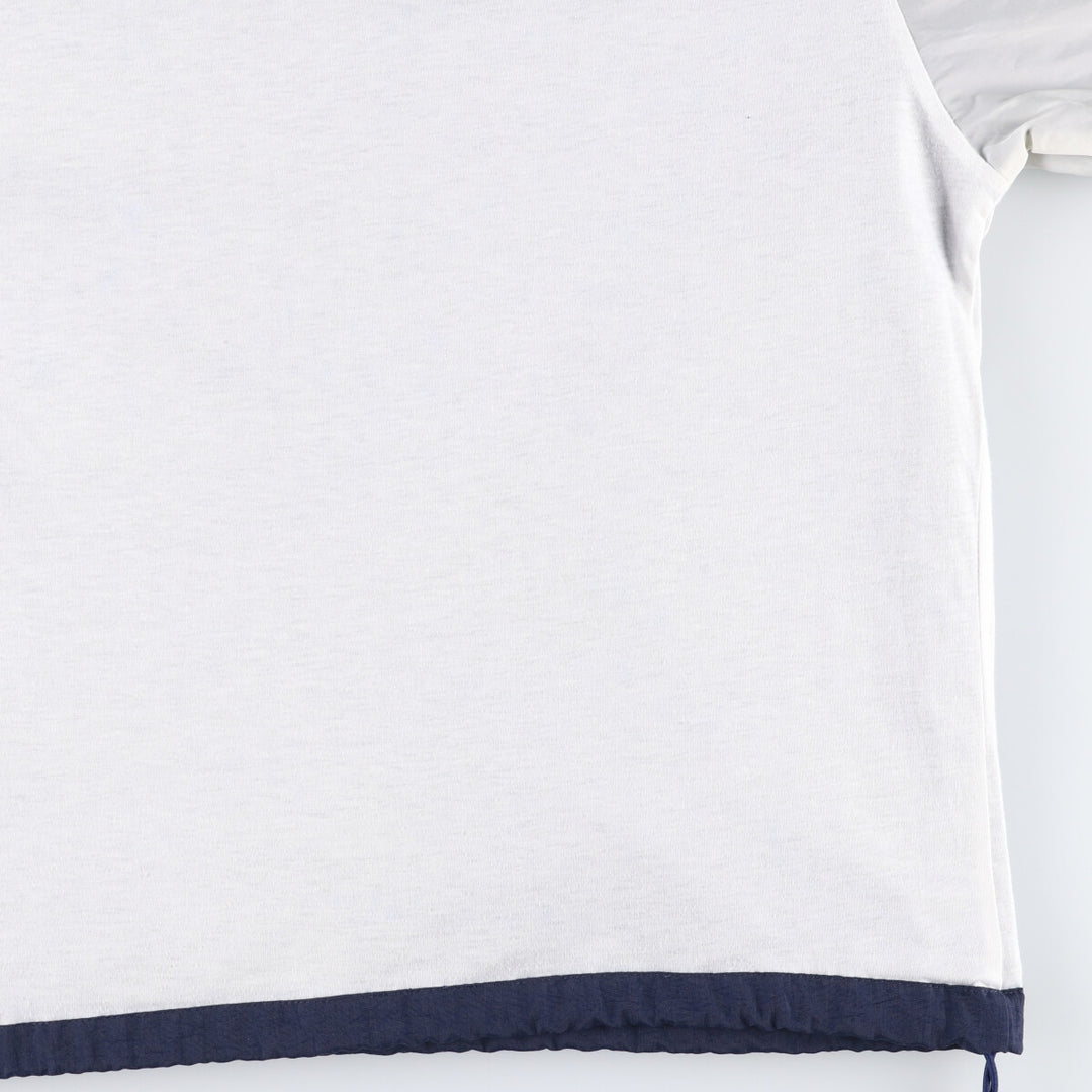 90s-00'S Champion V-neck nylon pullover, men's XL Polyurethane Coated Nylon navy blue type Vintage Second Hand
