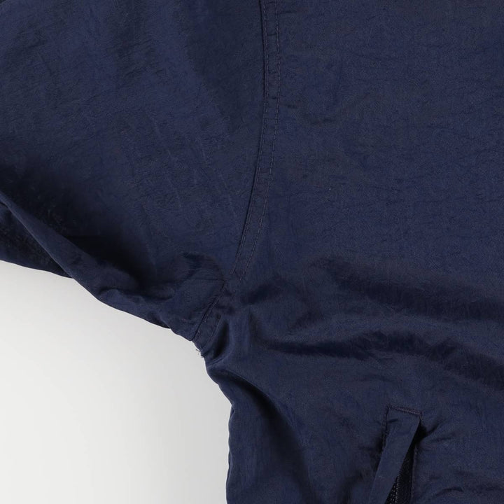 Champion V-neck college nylon pullover, men's size S Nylon navy blue type Vintage Second Hand